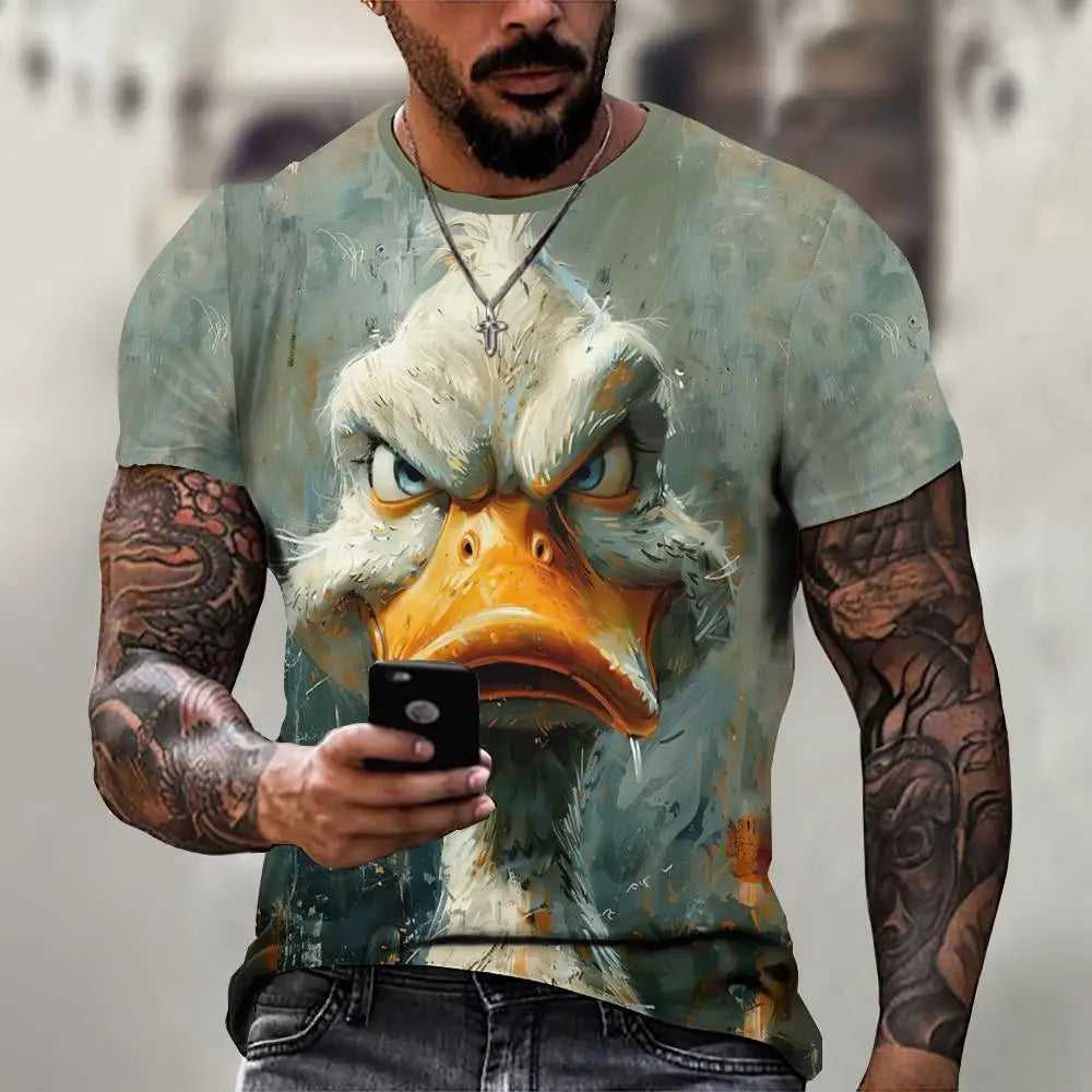 Men's 3D Print Animal Graphic T-Shirt