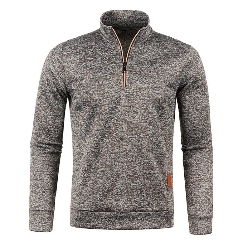 Blusa Masculina Gola Alta com Meio Zíper