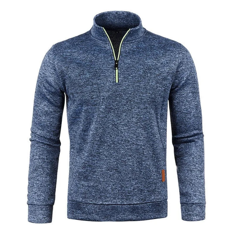 Blusa Masculina Gola Alta com Meio Zíper
