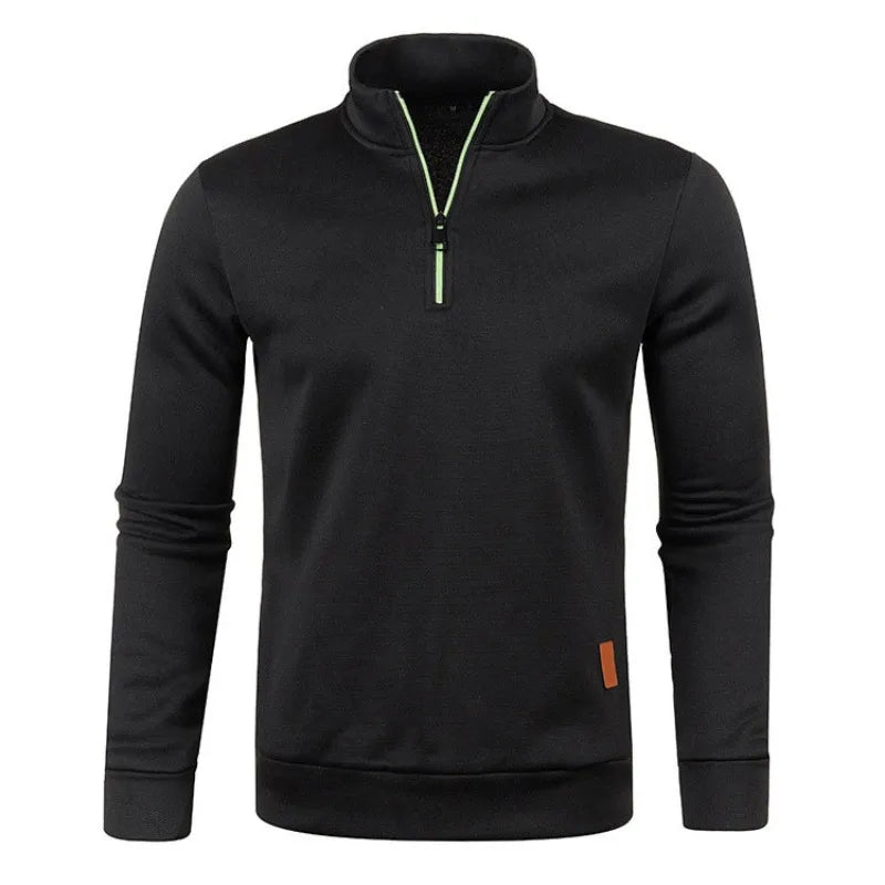 Blusa Masculina Gola Alta com Meio Zíper