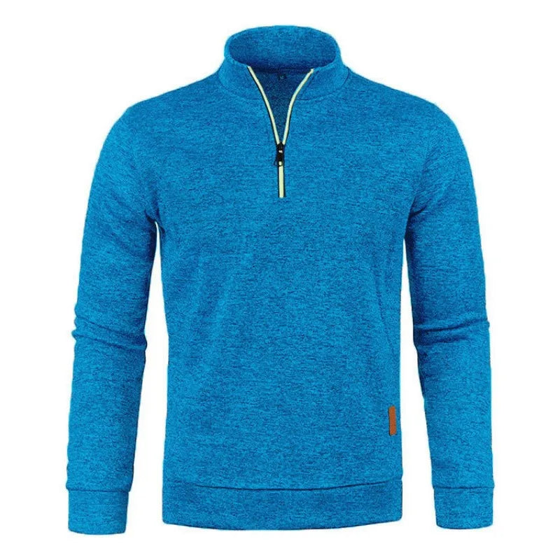 Blusa Masculina Gola Alta com Meio Zíper