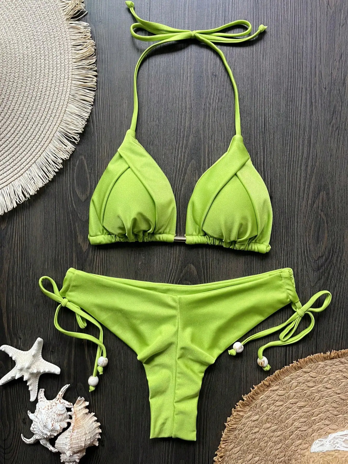 Biquíni Cortininha Feminino com Bojo Push-Up - Estilo Brasileiro, Duas Peças