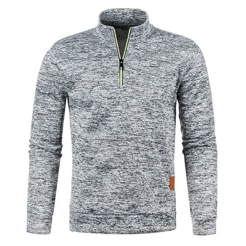 Blusa Masculina Gola Alta com Meio Zíper