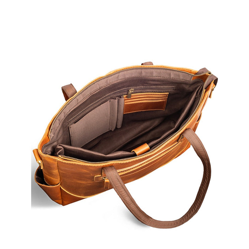 Bolsa Tote Kodiak em Couro – Caramelo