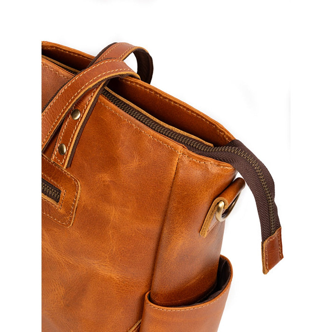 Bolsa Tote Kodiak em Couro – Caramelo