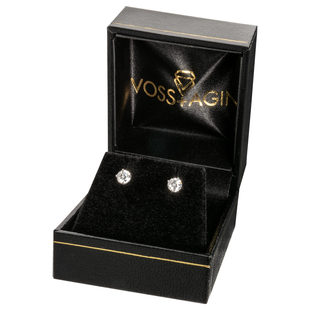 2.00 CTW Lab-Grown Diamond Stud Earrings, 14K Gold
