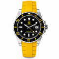 La Touraine Maritimer Sport color dive watch with rubber strap
