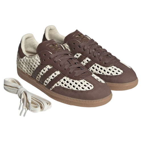 Adidas Samba OG Basketweave Cream White Earth Strata (Women's)