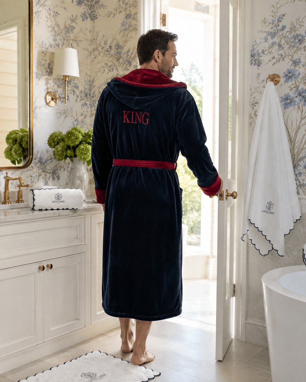 Men's Hooded Plush Robe