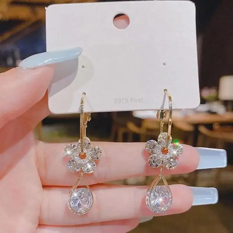 Pearl Tassel Earrings with 925 Silver Posts