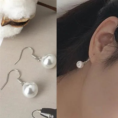 Pearl Tassel Earrings with 925 Silver Posts