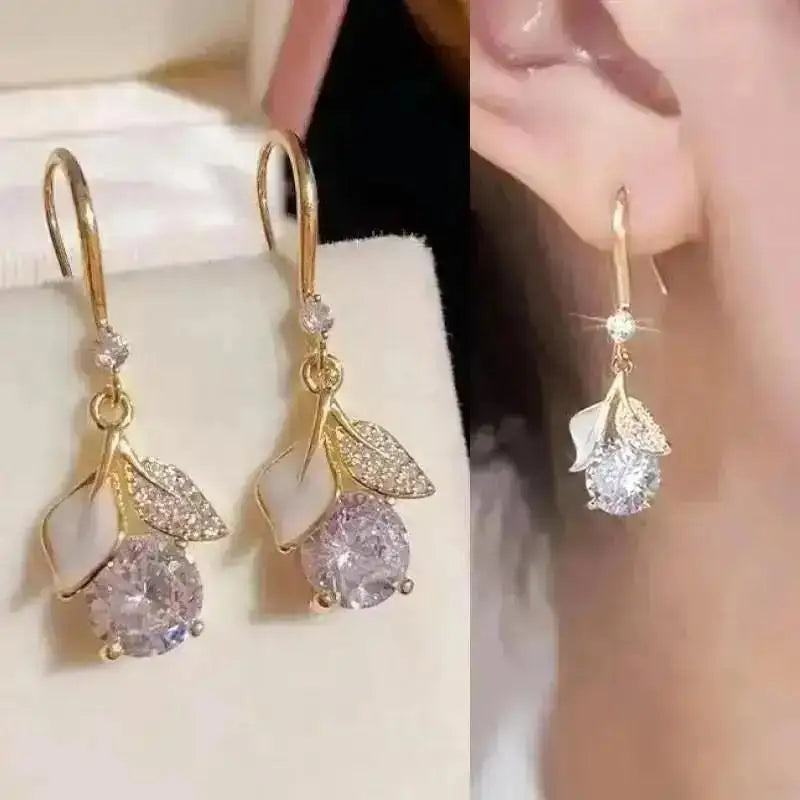 Pearl Tassel Earrings with 925 Silver Posts