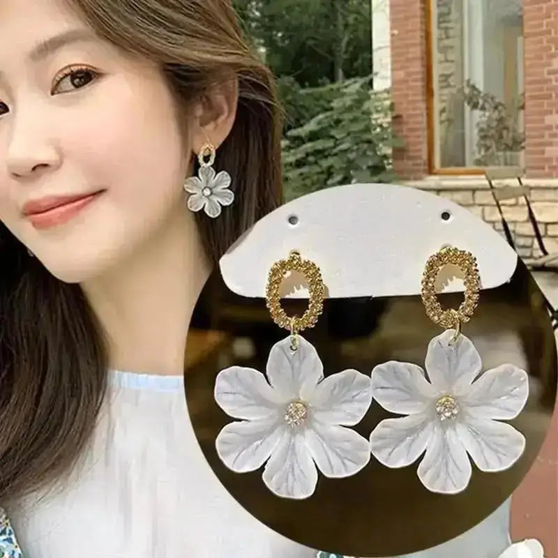 Pearl Tassel Earrings with 925 Silver Posts