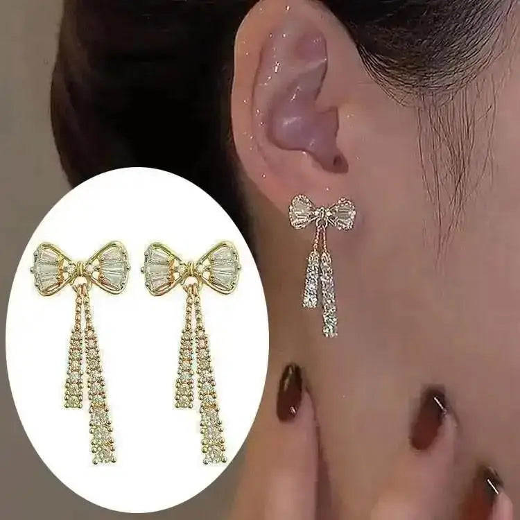 Pearl Tassel Earrings with 925 Silver Posts