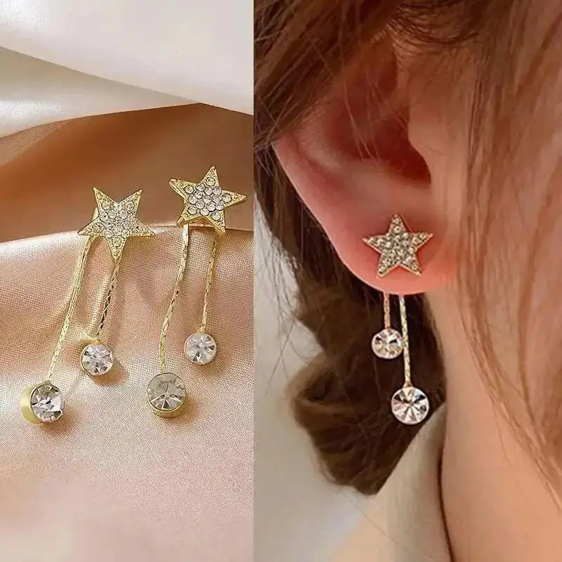 Pearl Tassel Earrings with 925 Silver Posts