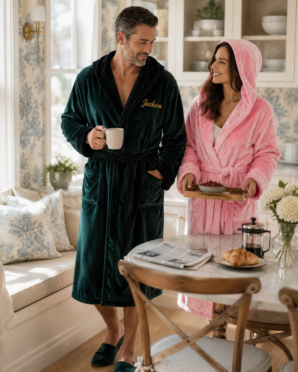 Men's Hooded Plush Robe