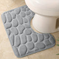 Tappetino da Bagno in Memory Foam Ultra-Morbido – Antiscivolo, Assorbente (Grigio Esagonale)