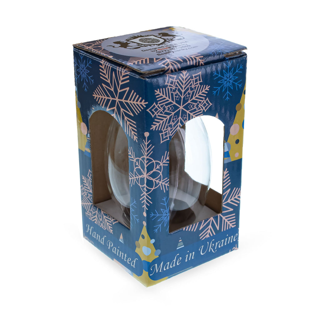 Enfeite de Natal Ovo de Vidro Joias sobre Verde – 10 cm
