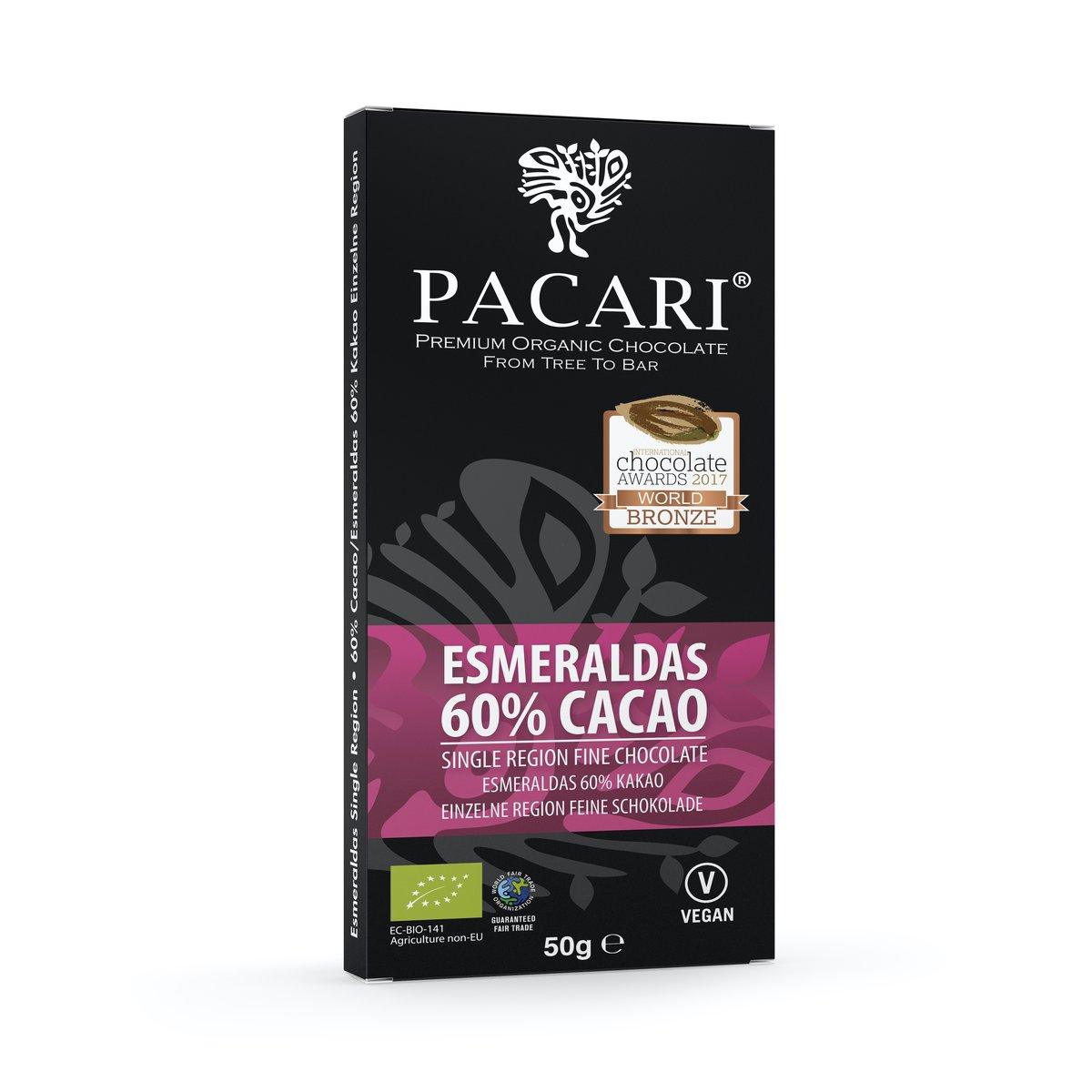 Pacari Esmeraldas 60% — Chocolate Amargo Orgânico