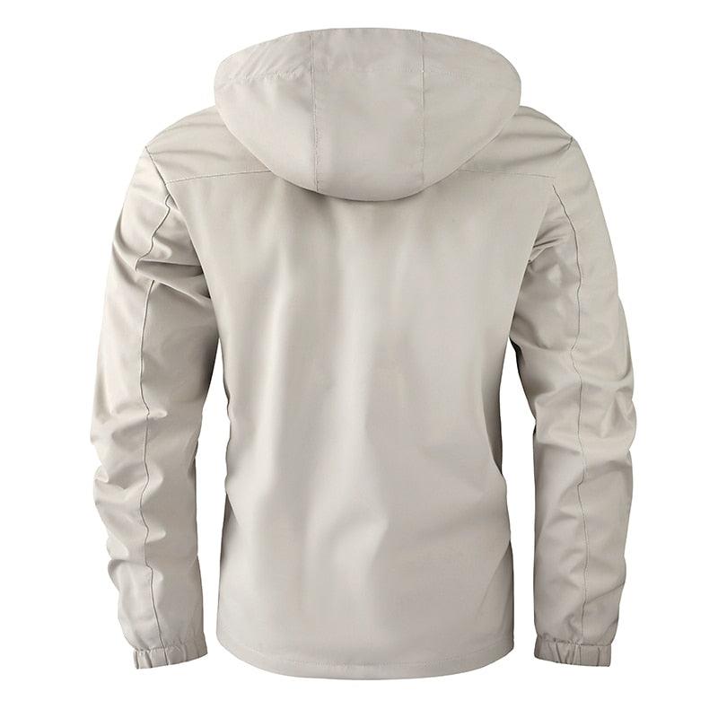 Men's Waterproof Hooded Windbreaker Jacket