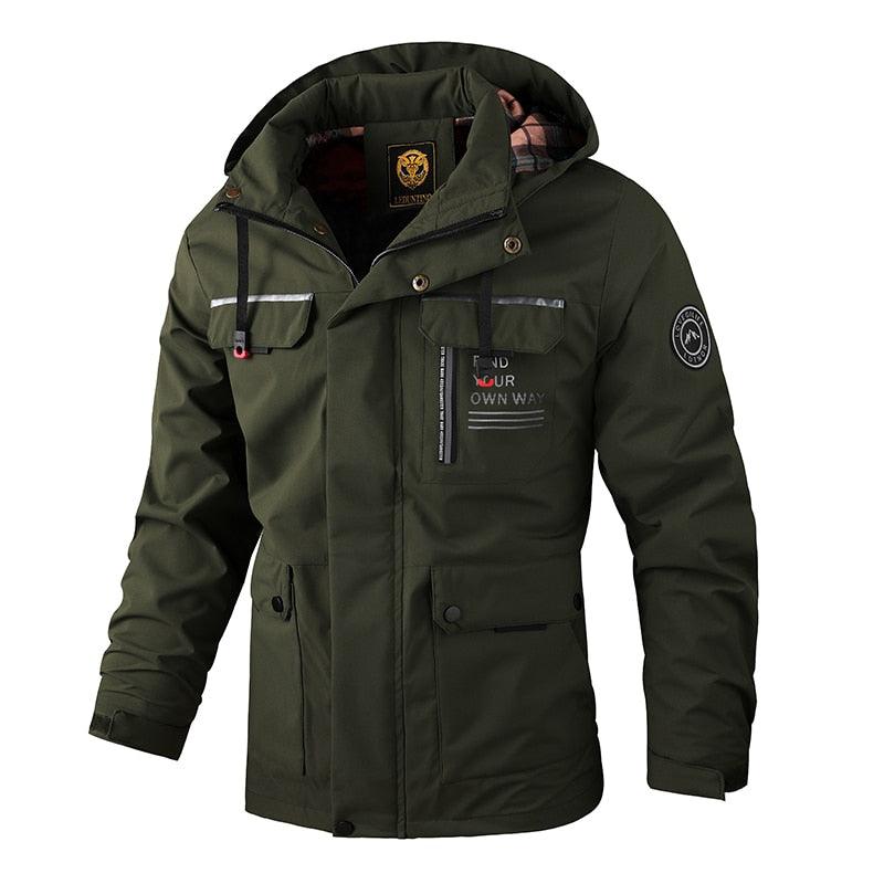 Men's Waterproof Hooded Windbreaker Jacket