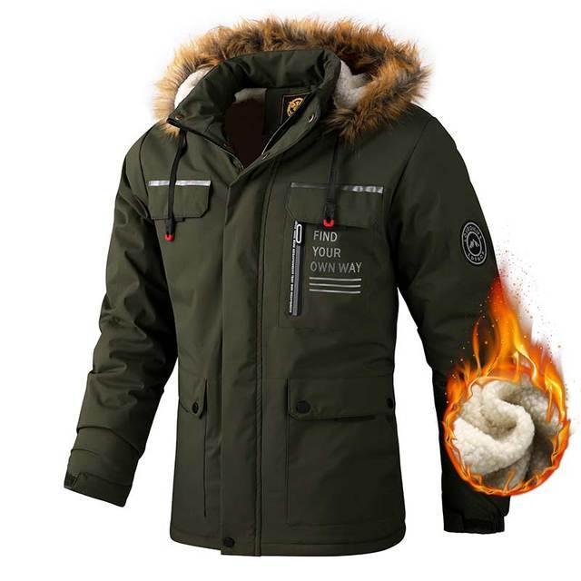 Men's Waterproof Hooded Windbreaker Jacket