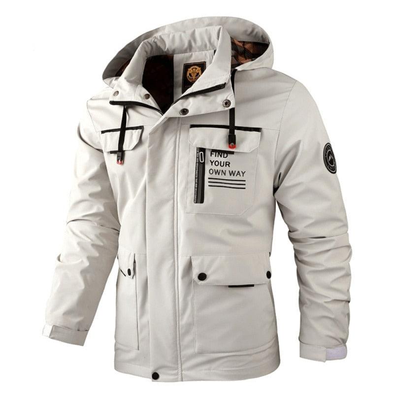 Men's Waterproof Hooded Windbreaker Jacket