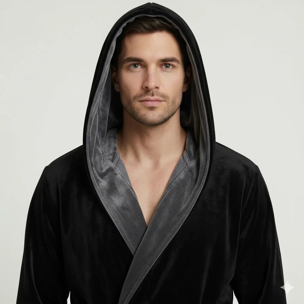 Men's Hooded Plush Robe