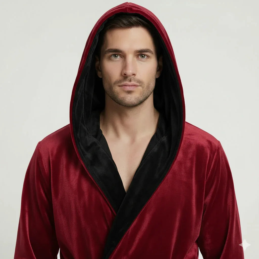 Men's Hooded Plush Robe