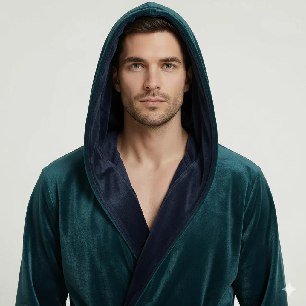 Men's Hooded Plush Robe
