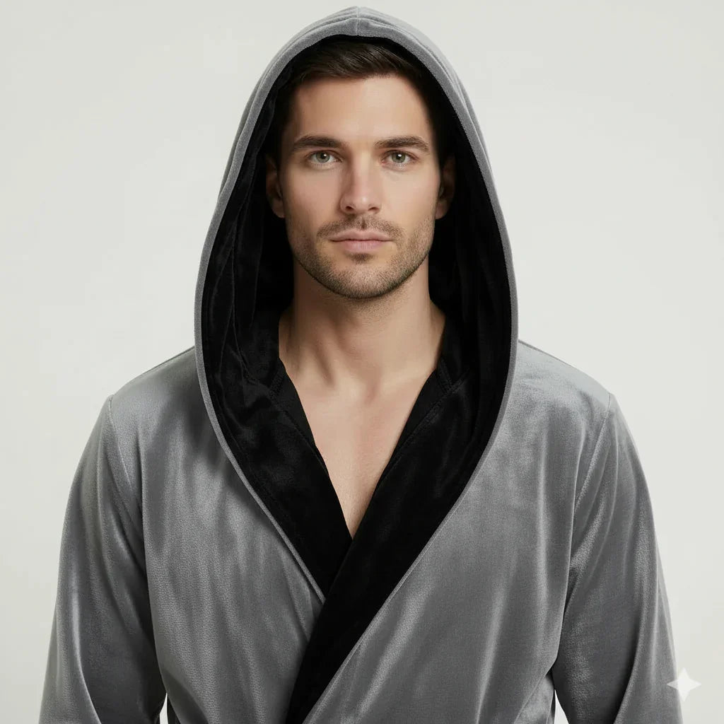 Men's Hooded Plush Robe
