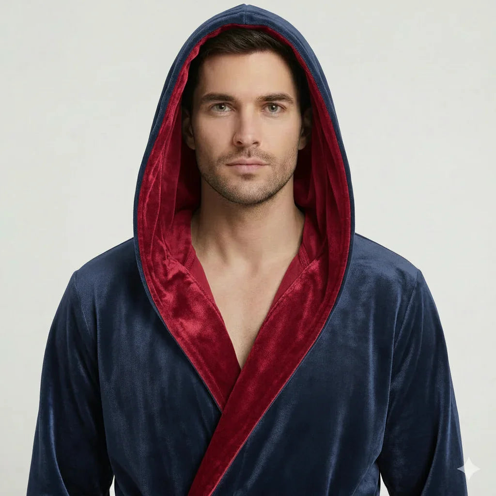 Men's Hooded Plush Robe