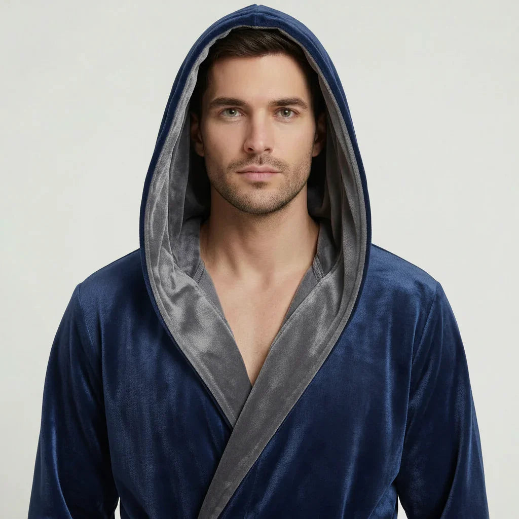 Men's Hooded Plush Robe