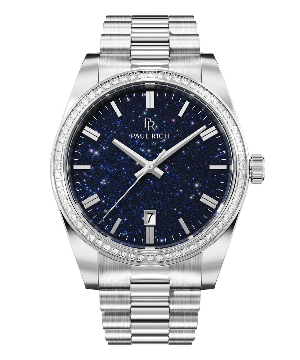 Relógio Paul Rich Legacy Prata com Aventurina Azul