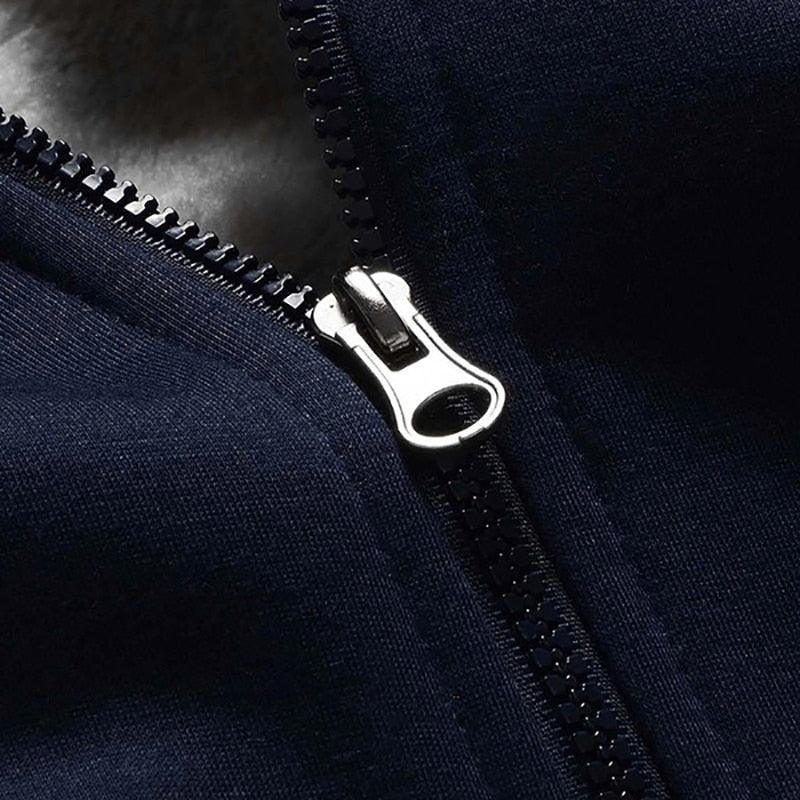 Jaqueta Masculina com Capuz e Zíper para o Inverno