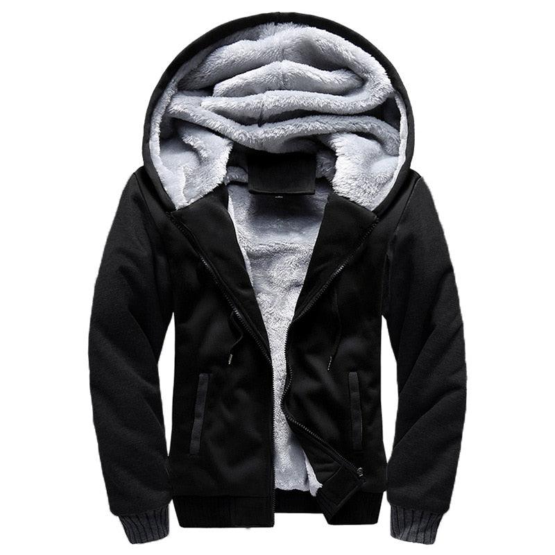 Jaqueta Masculina com Capuz e Zíper para o Inverno