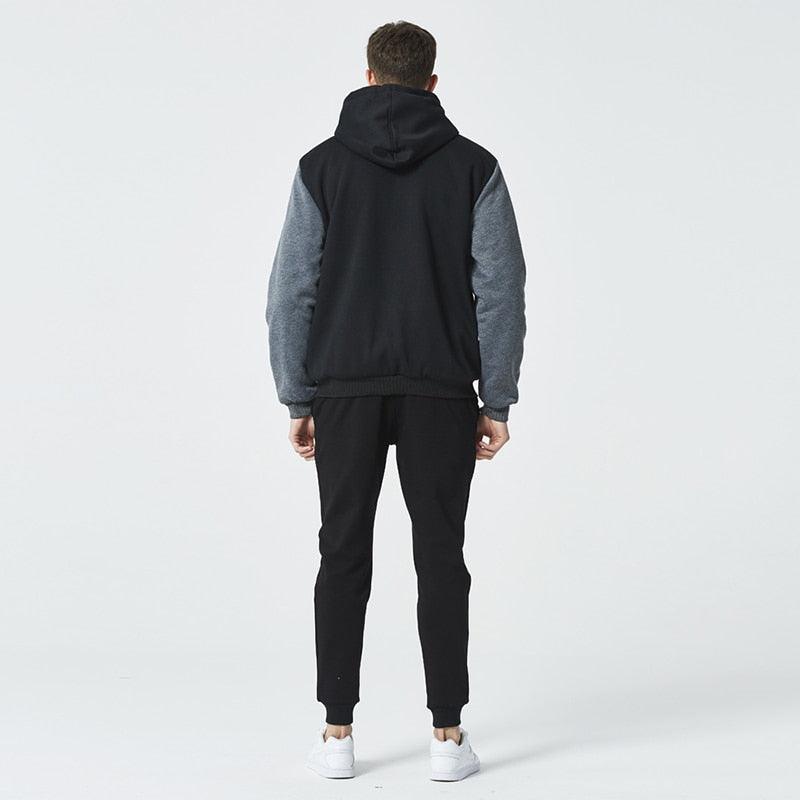 Jaqueta Masculina com Capuz e Zíper para o Inverno