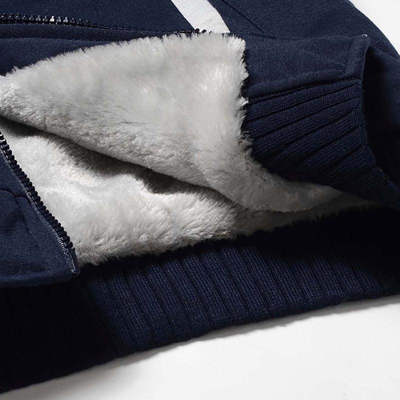 Jaqueta Masculina com Capuz e Zíper para o Inverno