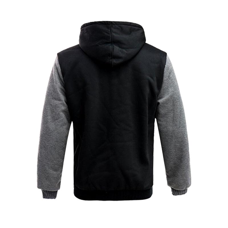 Jaqueta Masculina com Capuz e Zíper para o Inverno