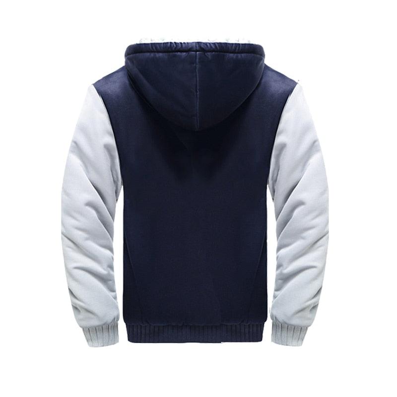 Jaqueta Masculina com Capuz e Zíper para o Inverno