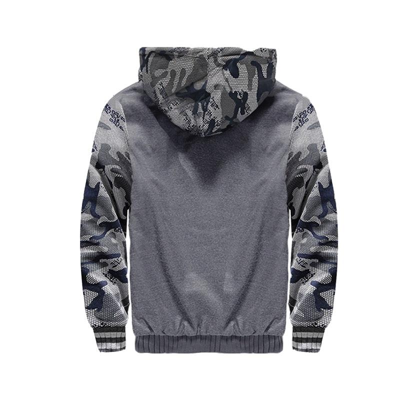 Jaqueta Masculina com Capuz e Zíper para o Inverno