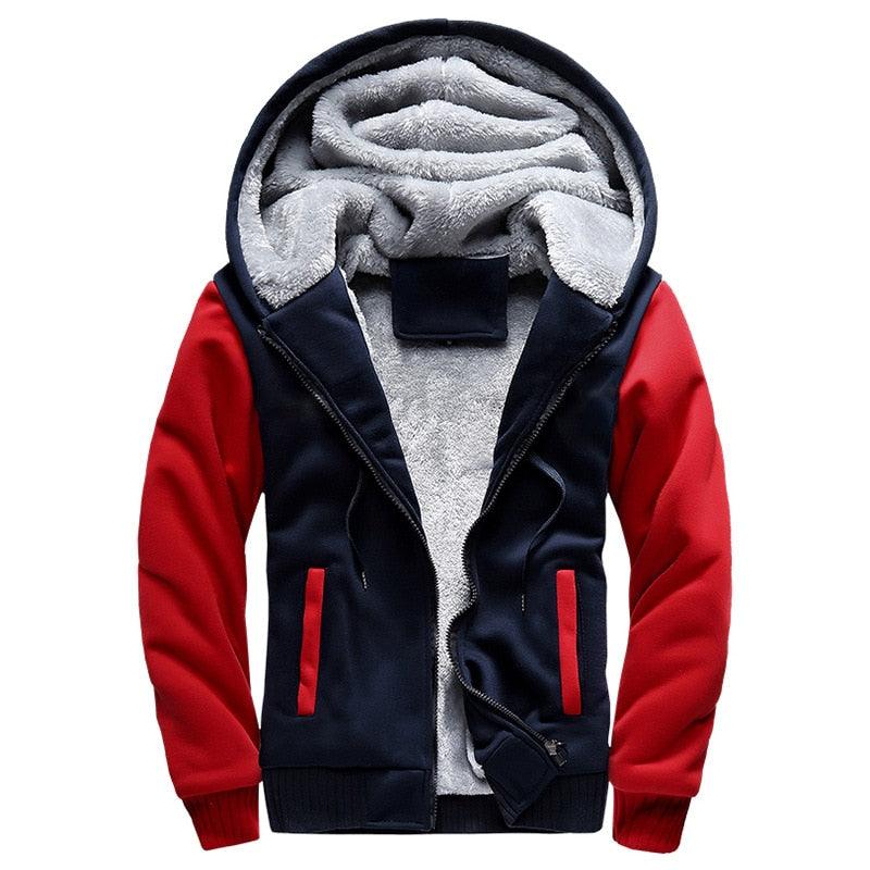 Jaqueta Masculina com Capuz e Zíper para o Inverno