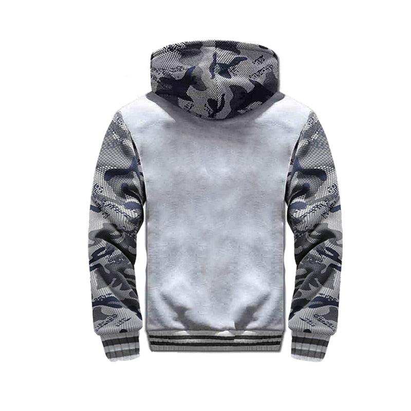 Jaqueta Masculina com Capuz e Zíper para o Inverno