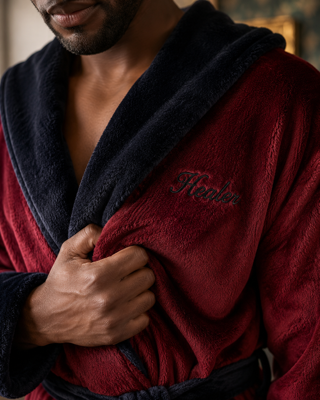 Men's Hooded Plush Robe