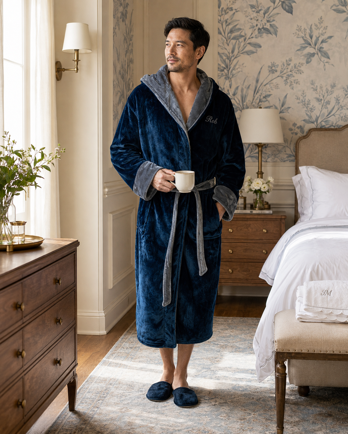 Men's Hooded Plush Robe