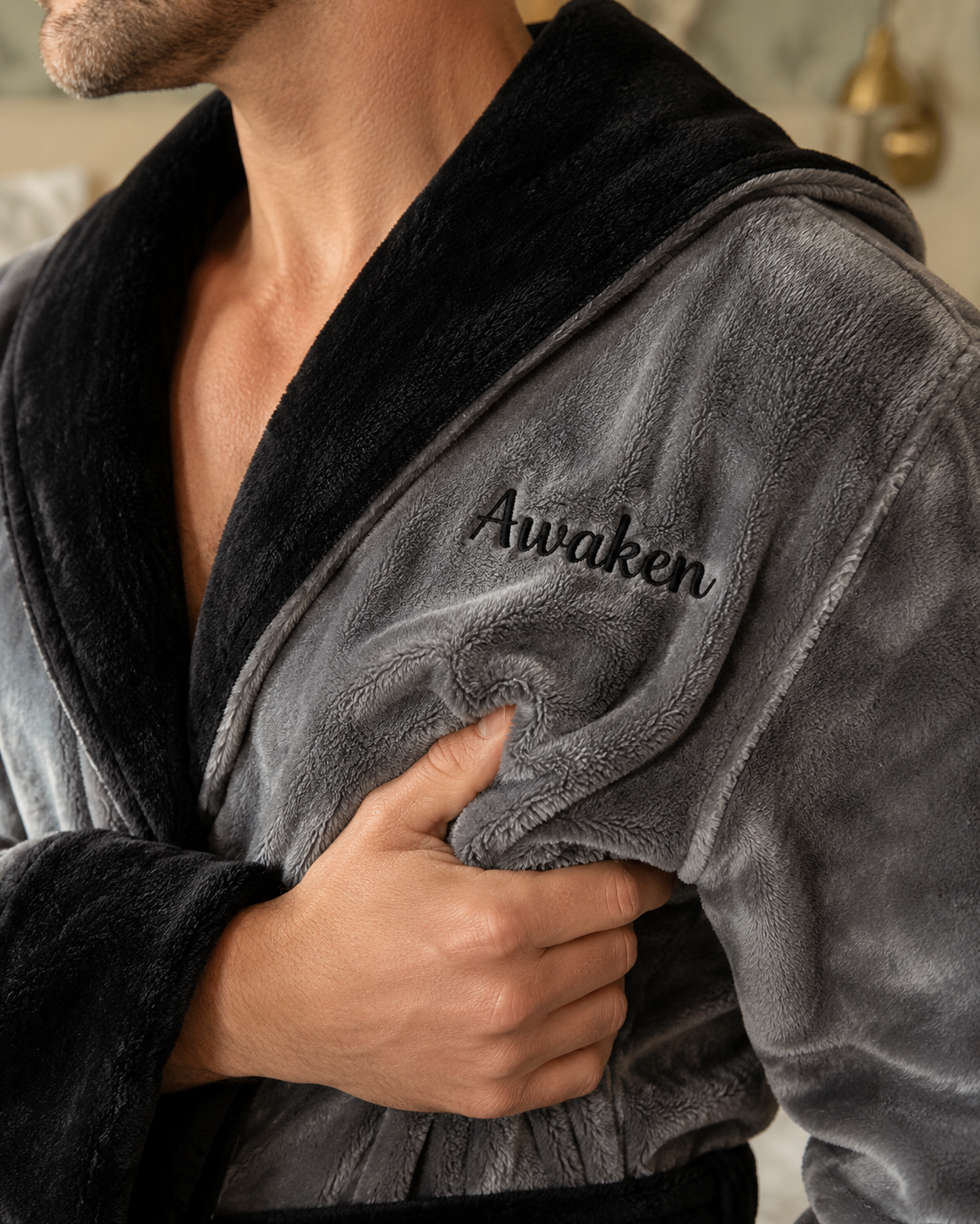 Men's Hooded Plush Robe