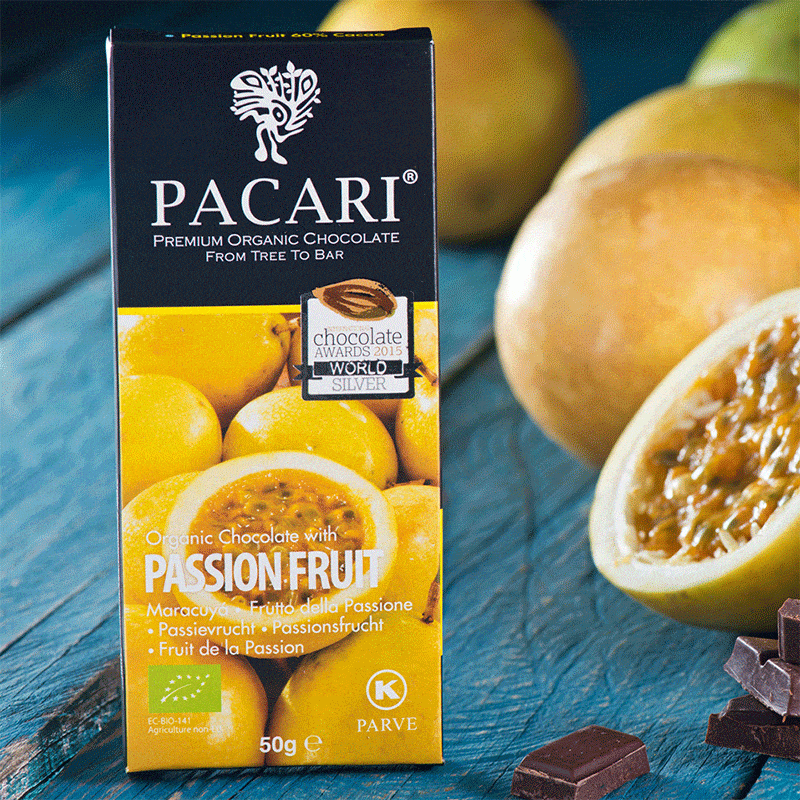 Pacari Passion Fruit Organic Dark Chocolate Bar
