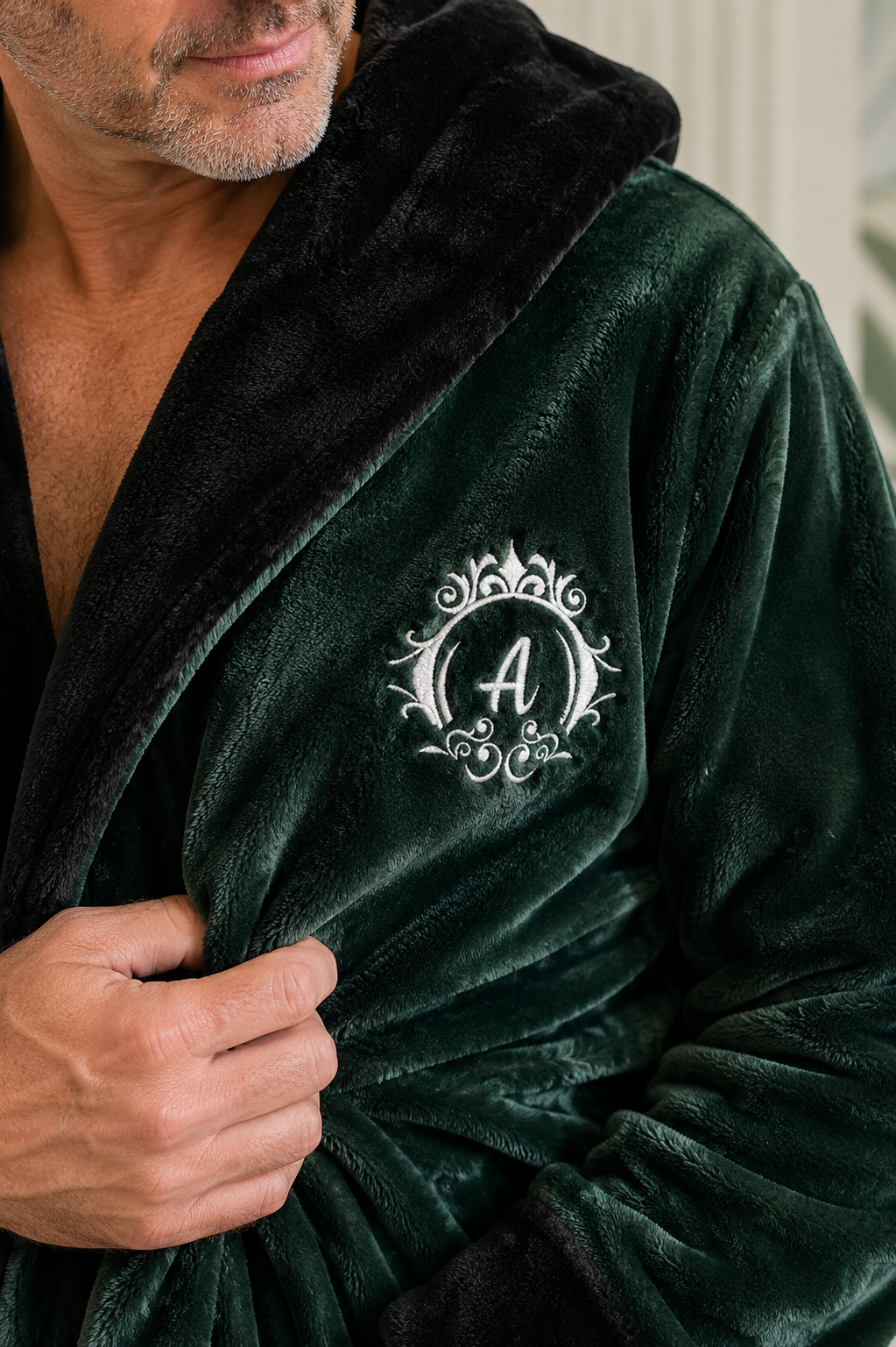 Men's Hooded Plush Robe