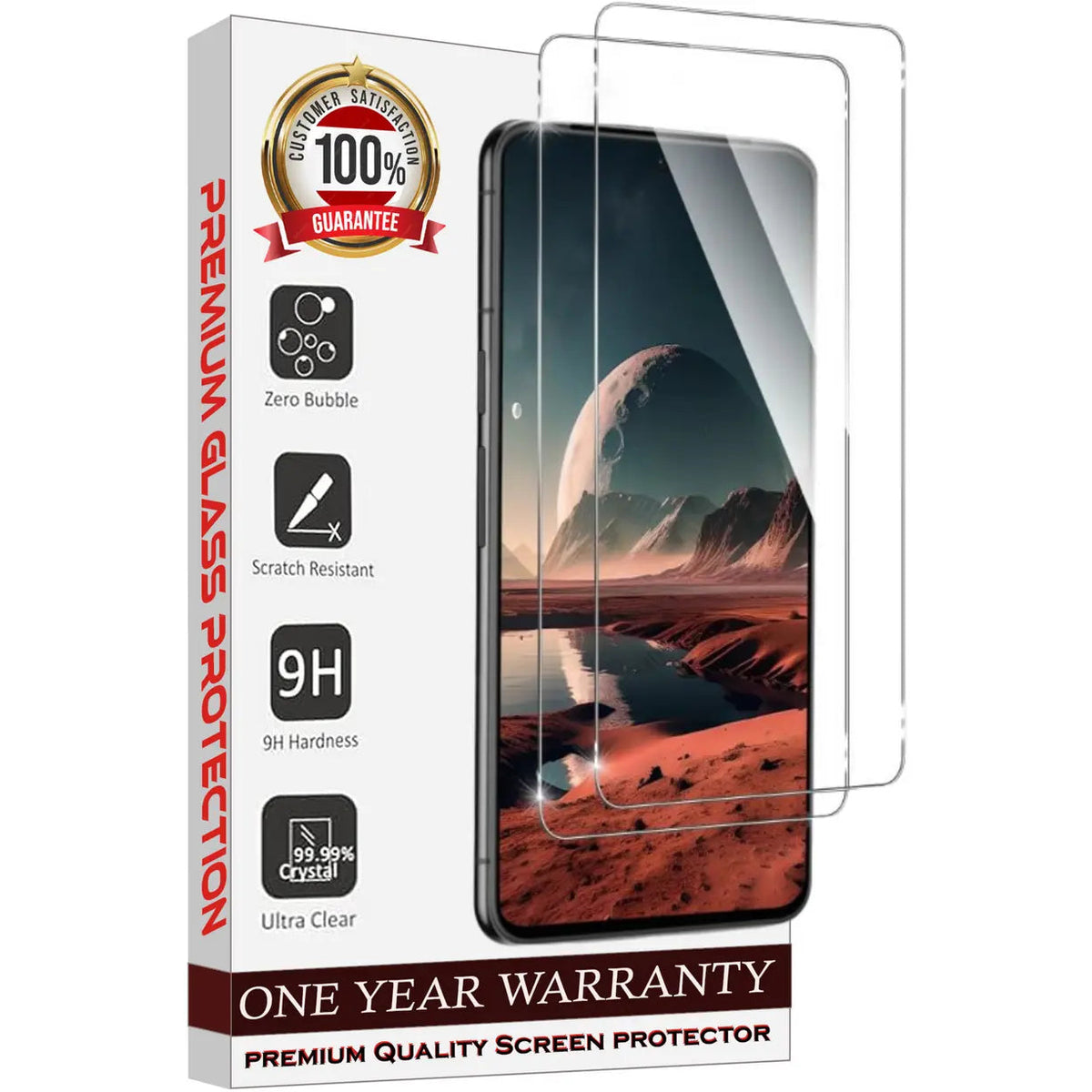 Entronix Clear Screen Protector Compatible with Galaxy S23 - 2-Piece Combo