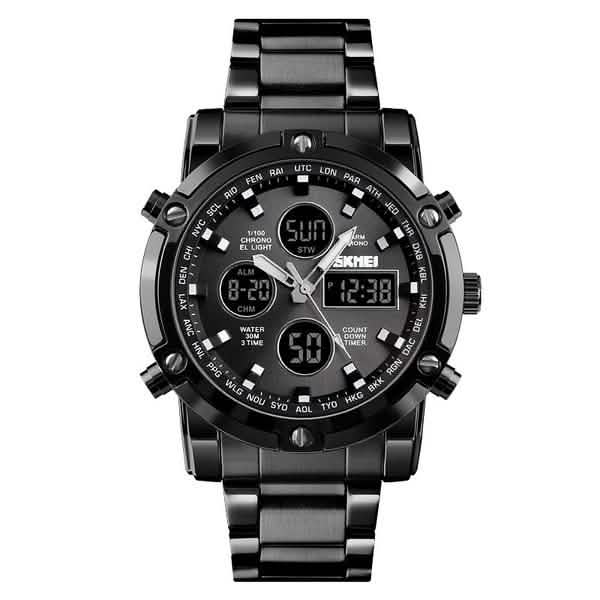 Men's Digital Sport Watch with Dual Time and Alarm